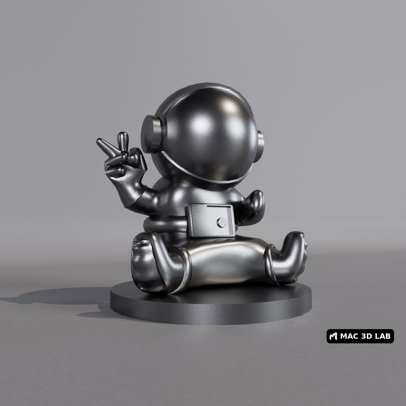 Figura metálica de un astronauta